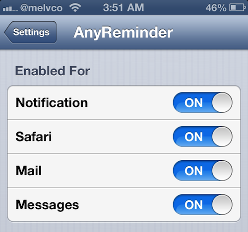 AnyReminder tweak extends the function of ‘Remind Me Later’ feature of iOS